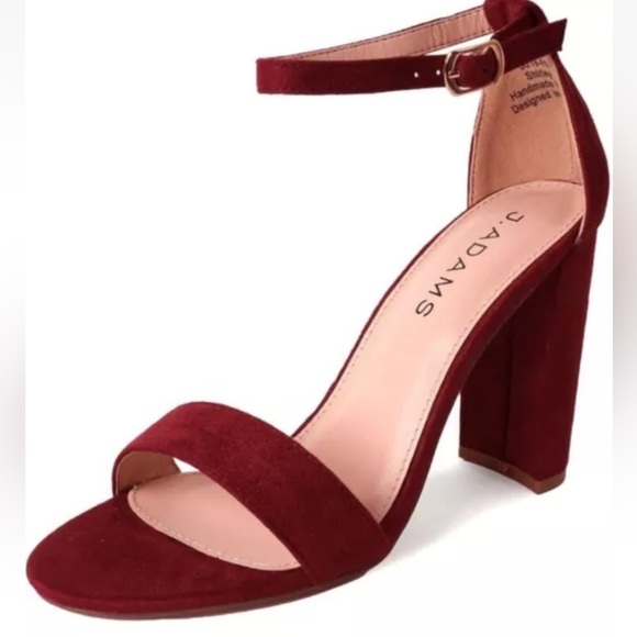 j Adams Shoes - J Adams Red Felt 3.75” Heels Size 7.5 NWOT